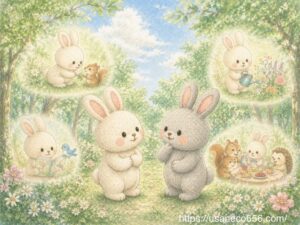 半年間の頑張りや楽しい思い出を振り返って笑顔になるこまちちゃんとめいたくん